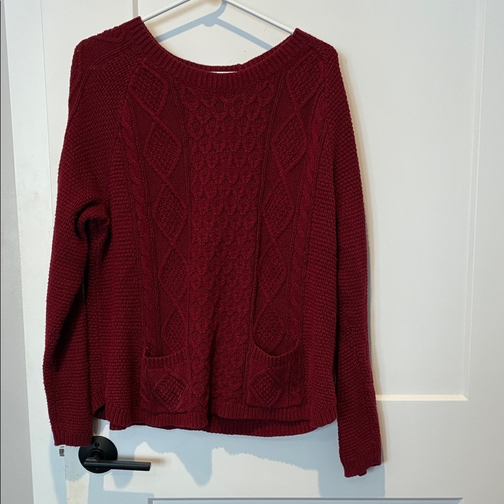 Leo & Nicole Cotton Cable Knit Sweater.  B2